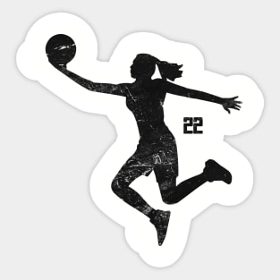 Shillouette Number 22 Sticker